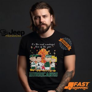 2024 Miami Hurricanes x Peanuts Snoopy Is The Most Wonderful Time Of The Year Shirt