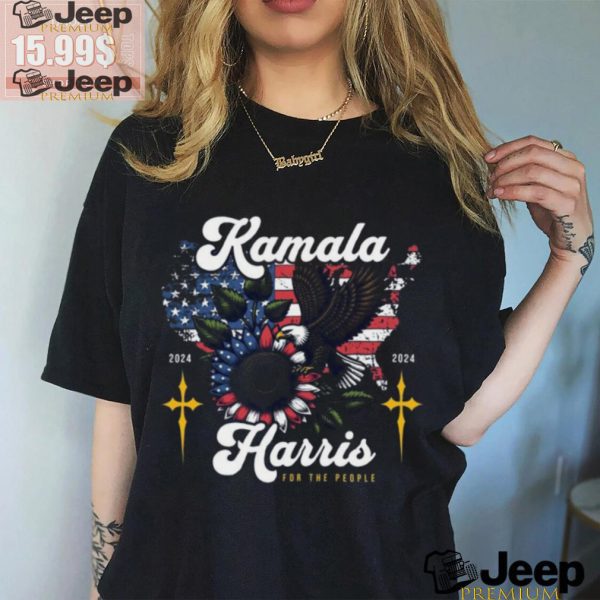 Kamala Harris 2024 For The People Madam President Eagle US Flag Shirt0