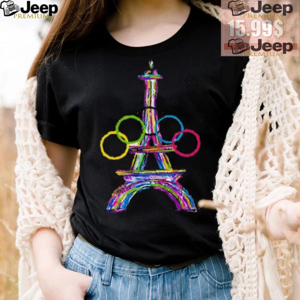 Paris 2024 olympics games eiffel tower print casual shirt3