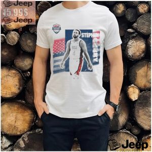 Official Stephen Curry USA Basketball 2024 Summer Olympics Player Cutout T Shirt2