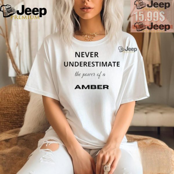 Official Never underestimate the power of a amber T shirt2