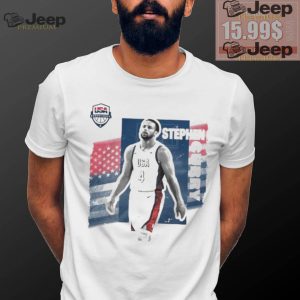 Stephen curry usa basketball stadium essentials unisex 2024 summer olympics player cutout shirt1