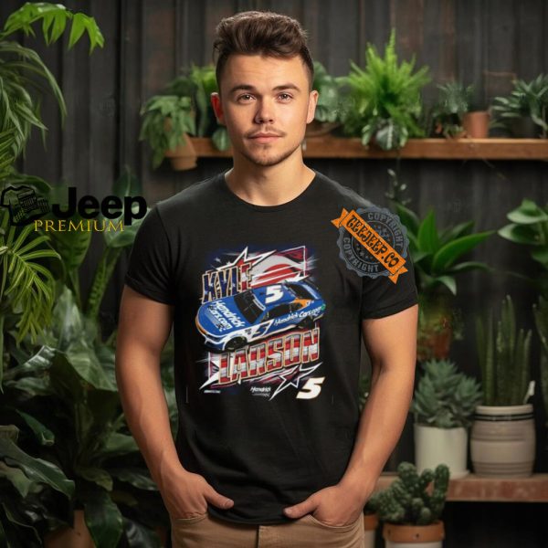 Kyle Larson 5 HendrickCars.com Patriotic Car T shirt1