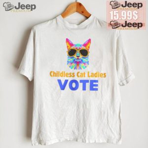 Childless Cat Lady Shirt Cat Lady Shirt Vote Blue Shirt Coconut Tree Harris 47 Shirt3