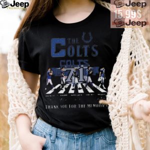 Original Indianapolis colts 71 years 1953 2024 signature thank you for the memories shirt3