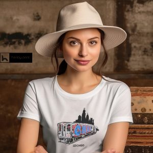 ALLCITY Adult Chicago L Train T Shirt