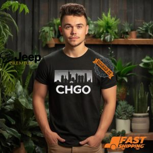 ALLCITY Adult Chicago Skyline Black T Shirt