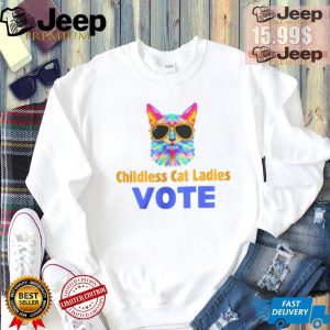 Childless Cat Lady Shirt Cat Lady Shirt Vote Blue Shirt Coconut Tree Harris 47 Shirt2