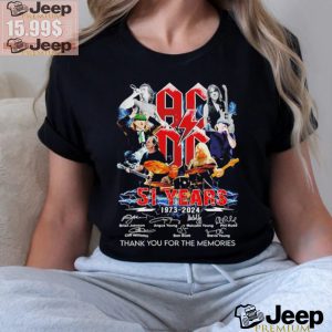 ACDC 51 Years 1973 2024 thank you for the memories shirt1