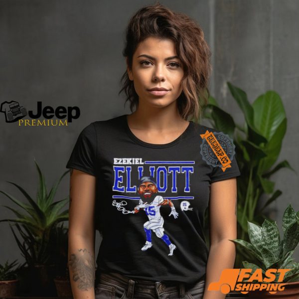 Ezekiel Elliott Dallas Cartoon Football Signature shirt