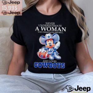 Minnie Mouse Never underestimate a women who understand football and loves Cowboys NFL shirt3