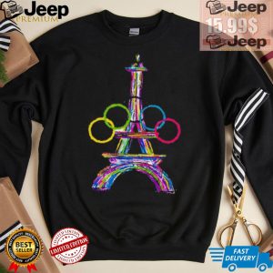 Paris 2024 olympics games eiffel tower print casual shirt2