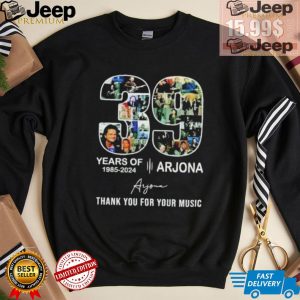 Arjona 39 years of 1985 2024 thank you for your music signature shirt3