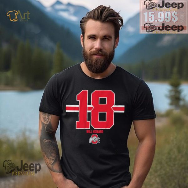 Ohio state football will howard 18 shirt2