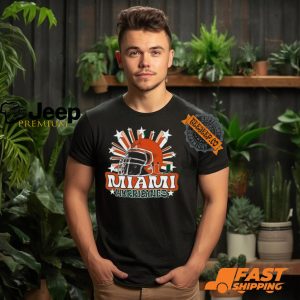 Image One Men's Miami Hurricanes Grey Helmet Star T Shirt