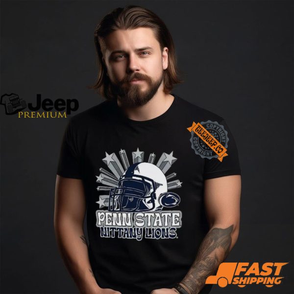 Image One Men's Penn State Nittany Lions Grey Helmet Star T Shirt