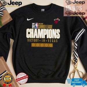 Official Miami Heat Victory In Vegas 2024 2K25 Summer League Champions X Nike T Shirt3