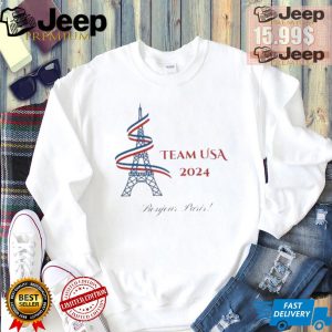 Eiffel Tower Olympics Team USA 2024 Bonjour Paris shirt3