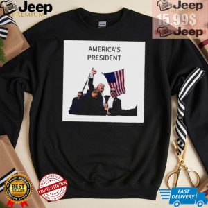 Official AmericaS President Trump Fist In Air T Shirt3