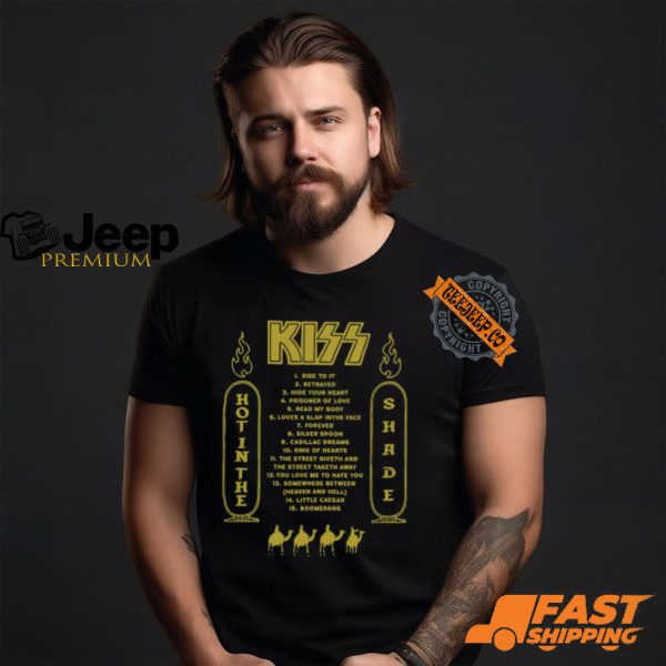 Kiss Hot In The Shade Tracklist 35Th Anniversary Shirt