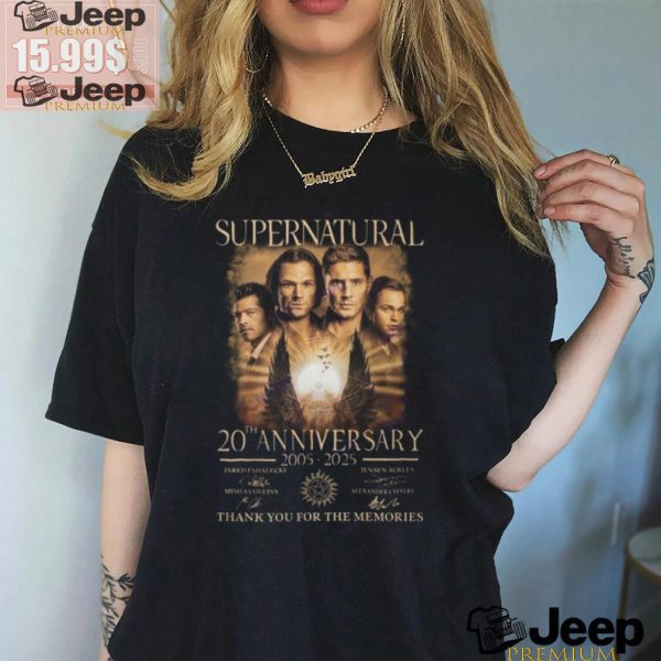 Supernatural 20th Anniversary 2005 2025 Signature Thank You For The Memories Unisex T Shirt0