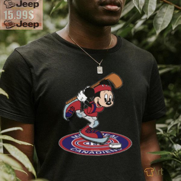 NHL Hockey Montreal Canadiens Cheerful Mickey Disney Shirt Youth T Shirt2