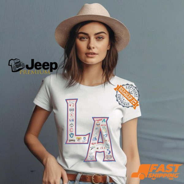 MLB LA Allover Print T Shirt