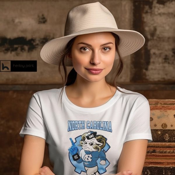 North Carolina Tar Heels Football Go Heels Blue Mascot T shirt