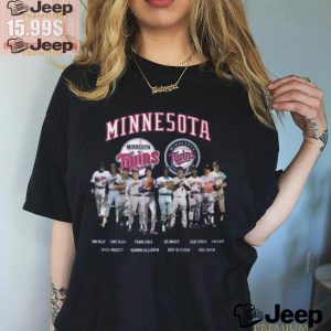 MLB Minnesota Twins Baseball Team Signatures T Shirt0