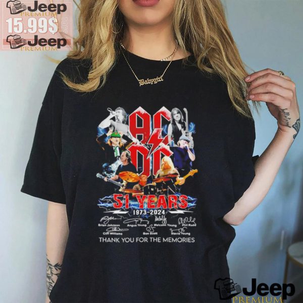 ACDC 51 Years 1973 2024 thank you for the memories shirt3