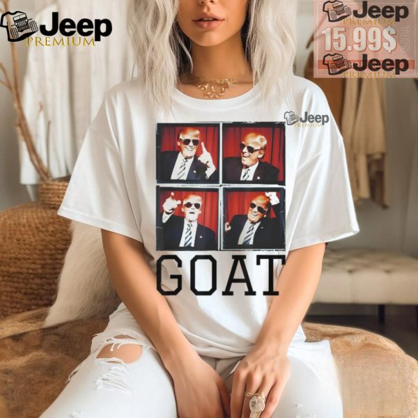 Official The greatest president photobooth cool Donald Trump goat T shirt2