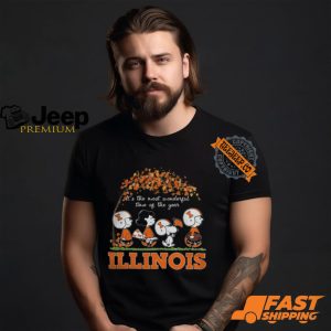 Snoopy Peanuts X Illinois Fighting Illini Fall It'S The Most Beautiful Time Of The Year Shirt