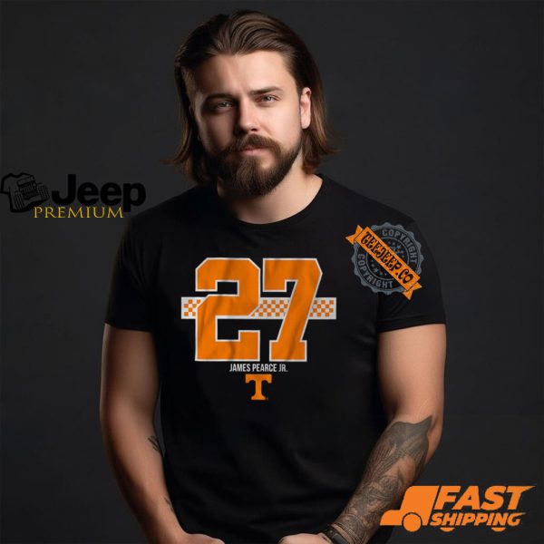 Tennessee Football James Pearce Jr. 27 Stripe Shirt