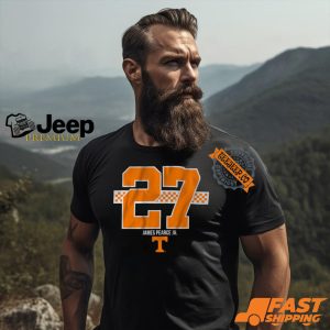 Tennessee Football James Pearce Jr. 27 Stripe Shirt