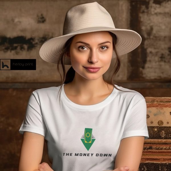 The Money Down Logo A White Shirt