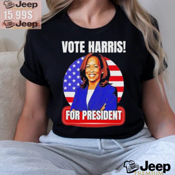 Vote Kamala Harris for president 2024 American flag shirt3