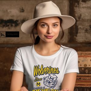 Youth Michigan Wolverines White Retro T Shirt