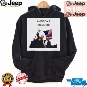 Official AmericaS President Trump Fist In Air T Shirt0