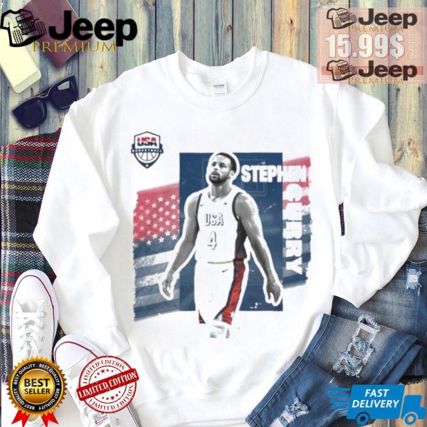 Stephen curry usa basketball stadium essentials unisex 2024 summer olympics player cutout shirt2