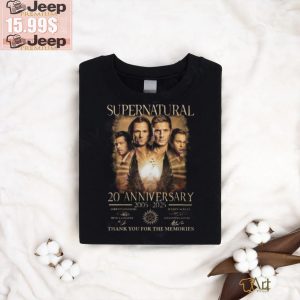 Supernatural 20th Anniversary 2005 2025 Signature Thank You For The Memories Unisex T Shirt2