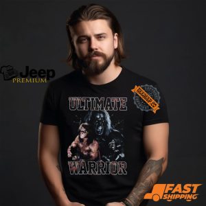 Ultimate Warrior Three Pose Flex Black T shirt1