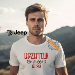 Led Zeppelin Symbols Est 68 Grey T Shirt0