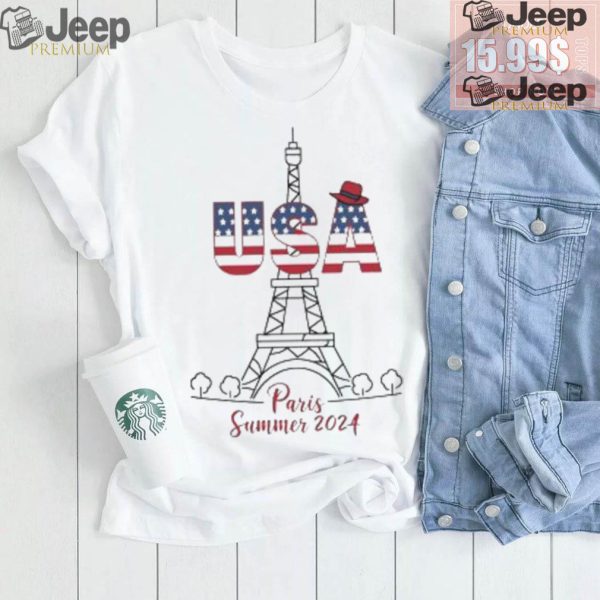 USA Eiffel Tower Paris Summer 2024 logo shirt2