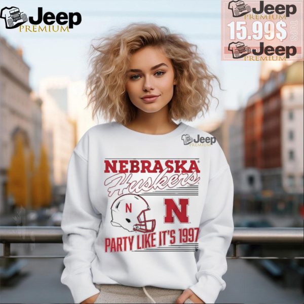 Official Nebraska Football party like its 1997 T shirt0