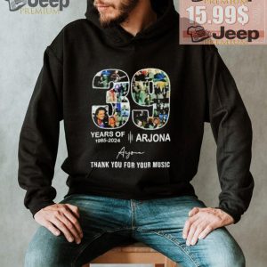 Arjona 39 years of 1985 2024 thank you for your music signature shirt1