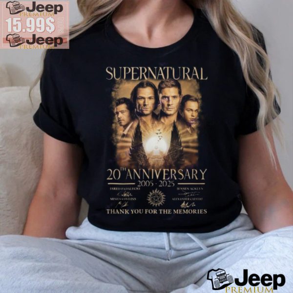 Supernatural 20th Anniversary 2005 2025 Signature Thank You For The Memories Unisex T Shirt3