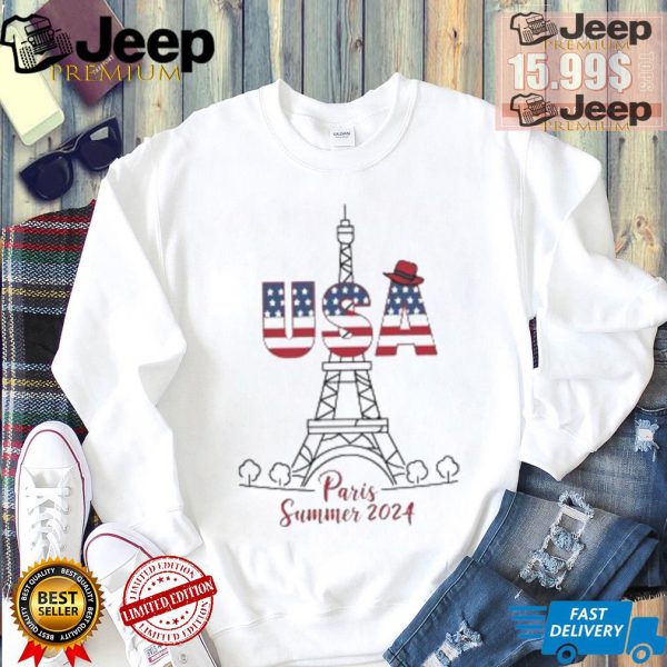 USA Eiffel Tower Paris Summer 2024 logo shirt3