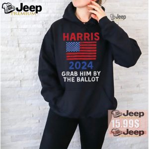 Official Kamala Harris for president 2024 grab him by the ballot T shirt1