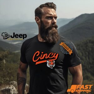 Cincy Football Tiger Script Shirt3