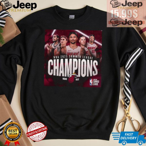 Official The Miami Heat 2k25 summer league champions shirt3